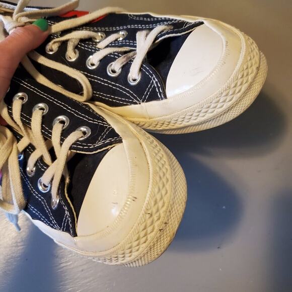 Converse x PLAY Comme des Garçons Chuck 70 Unisex Low Top Shoe Black and White - Picture 5 of 12